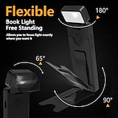 abordables Fournitures de bureau-lampe de lecture rechargeable lampe de lecture pour lecture lampe de marque-page à LED à pince avec 3 couleurs de lumière