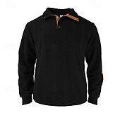 economico Felpe di base-Per uomo Felpa Nero Giallo Cachi Grigio scuro Colletto Mao Color Block Jacquard Collage Sportivo Giornaliero Per eventi Strutturato Streetwear Essenziale Informale Autunno inverno Abbigliamento Felpe