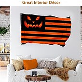 tanie halloweenowe gobeliny ścienne-dekoracje na halloween flagi dynia cukierek albo psikus flagi na zewnątrz trwała flaga zewnętrzny maszt flagowy baner dekoracja patio pochy
