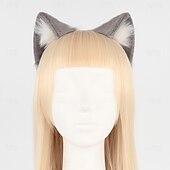 economico Accessori per acconciature-donne ragazze lolita peluche ornamenti per capelli orecchie di gatto animale fascia festa di carnevale cerchietti per capelli anime lupo orecchio cosplay oggetti di scena fantasiosi