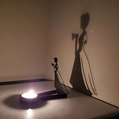 cheap Candles &amp; Holders-Horror Nosferatu Candle Holder, Nosferatu Candle ShadowHorror Metal Decoration, Tealight Shadow Caster (Only Holder,Excluding Candles)