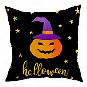 levne Halloweenská párty-halloween dekorace strašidelné dekorativní přehozené polštáře povlak 1ks měkký čtvercový povlak na polštář povlak na polštář do ložnice obývací pokoj pohovka gauč křeslo dýňové lebky