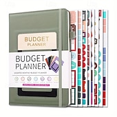 Χαμηλού Κόστους Notebooks &amp; Planners-σημειωματάριο προϋπολογισμού σχεδιασμού με παρακολούθηση εξόδων χωρίς ημερομηνία μηνιαίο οικονομικό διοργανωτή για παρακολούθηση χρεών και λογαριασμών 8,4 x 5,8 ίντσες κάλυμμα pu