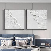preiswerte Landschaftsgemälde-handgemachtes 3D-Ölgemälde auf Leinwand, groß, handgemalt, abstrakt, strukturiert, mit Palettenmesser, Boho-Ölgemälde, Wandkunst, individuelles zeitgenössisches minimalistisches Kunstwerk für
