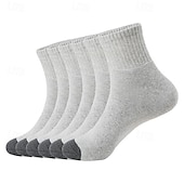 Χαμηλού Κόστους ανδρικές κάλτσες-Ανδρικά 6 ζευγάρια Πολλαπλές συσκευασίες Κάλτσες Șosete de Alergat Καθημερινές Κάλτσες Μαύρο Λευκό Χρώμα Συνδυασμός Χρωμάτων Αθλήματα &amp; Ύπαιθρος Καθημερινά Διακοπές Βασικό Μεσαίο Άνοιξη Φθινόπωρο