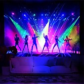 cheap Blacklight Tapestries-Blacklight Tapestry UV Reactive Glow in the Dark Glow Party Neon Party Ideas Hanging Tapestry Wall Art Mural for Living Room Bedroom