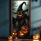 economico Coperture per Porte di Halloween-decorazioni per porte di Halloween copriporta di Halloween arazzo per porte fantasma strega tenda per porte decorazione sfondo striscione per porta d&#039;ingresso fattoria decorazioni per feste forniture