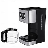 abordables Électroménager-machine à café goutte à goutte programmable cafetière grande capacité 1,8 l machine à café intelligente avec maintien au chaud et réservation