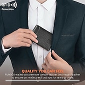 Недорогие визитницы и футляры-Кошелек с блокировкой RFID, простой многофункциональный тонкий складной держатель кредитных карт, портативный мужской кошелек с передним карманом и зажимом для денег