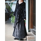 preiswerte Kleider-Retro Vintage Mittelalterlich Kleid Einfarbig Damen Maskerade Party / Abend Erwachsene Kleid