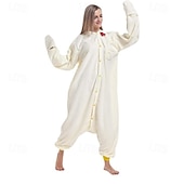 cheap Onesie Costumes-Adults&#039; Animal Onesie Costume Carnival Costume Cartoon Cock / Chicken Onesie Pajamas Kigurumi Pajamas Charm Funny Costume For Men and Women Carnival Cartoon
