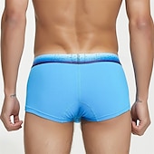 cheap Men&#039;s Boxers Underwear-Men&#039;s 1 PCS Boxers Underwear Boxer Shorts 90% Cotton Breathable Soft Comfortable Color Block Letter Mid Rise Black White