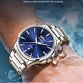 cheap Quartz Watches-Brand Watch Trendy Fashion Sports Calendar Waterproof Fully Automatic Steel Strip Quartz Men&#039;s Bowl Watch