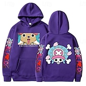 cheap Cartoon &amp; Movie Character Graphic-One Piece Tony Tony Chopper Hoodie Anime Cartoon Anime Front Pocket Graphic For Couple&#039;s Men&#039;s Women&#039;s Adults&#039; Hot Stamping