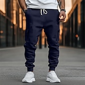 economico Pantaloni della tuta-Per uomo Pantaloni in pile Pantaloni della tuta Pareggiatore Pantaloni Pantaloni della tuta cargo A cordoncino Vita elastica Multi tasca Liscio Comfort Caldo Lunghezza intera Esterno Informale