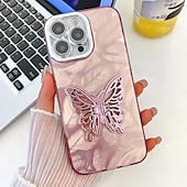 お買い得  iPhone用ケース-電話 ケース 用途 iPhone 16 Pro Max プラス iPhone 15 14 Pro Max Plus iPhone 13 Pro Max バックカバー スタンド付き カメラレンズプロテクター 耐衝撃 バタフライ 仕上げ PC