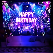 זול שטיחי קיר של Blacklight-blacklight שטיח uv תגובתי זוהר בחושך זוהר מסיבת ניאון רעיונות מסיבת זוהר מקלות מסיבה תלוי שטיח קיר אמנות קיר ציור קיר לחדר שינה בסלון