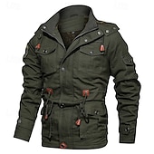 abordables Forros &amp; Chaquetas 3 en 1-Hombre Chaqueta Softshell Chaqueta para senderismo Invierno Al aire libre Forro Polar Templado Chaqueta cortavientos Viaje Negro Verde Ejército Caqui