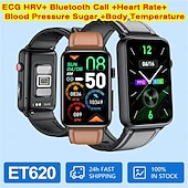 זול שעונים חכמים-et620 שעון חכם 1.57 אינץ&#039; ecghrv bluetooth שיחה דופק לחץ דם ניטור בריאות שעון ספורט צמיד ספורט