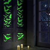 levne Nálepky na auto-halloween svítící ve tmě zelené nálepky s netopýrem ve tvaru netopýra