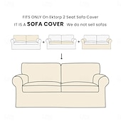 cheap Sofa Cover-2 Seat Sofa Cover or  2 Seat Sofa Bed Cover with Cushion Covers and Backrest Covers For Ektorp Couch Slipcover Washable Furniture Protector  LITB PRIME cover Ektcover