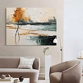 preiswerte Landschaftsgemälde-großes abstraktes graues Gemälde handgemachtes abstraktes Ölgemälde handgemalt beige Gemälde handgemachtes Wabi Sabi Kunstwerk Ölgemälde strukturiertes Ölgemälde beige Ölgemälde modernes Dekor
