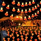 abordables Luces de cuerda solar-Luces solares de hongo para jardín, luces para decoración al aire libre, 6,5 m, 30 ledes, 7 m, 50 ledes, lindas mini luces de cadena de hongos, 8 modos, luces solares para caminos de jardín, césped,