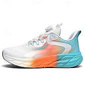 abordables Baskets-chaussures de course réglables pour hommes - baskets en maille respirante avec système de lacets à cadran moderne, design dégradé vibrant pour les modes de vie actifs