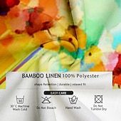 cheap Floral Print-Men&#039;s Floral Tropical Flowers Beach Shirt Summer Hawaiian Shirt Button Up Shirt Long Sleeve Shirt Collared Shirts Hawaiian Casual Vacation Daily Yellow Red Blue S M L
