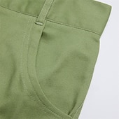 cheap Holiday-Men&#039;s Cargo Shorts Shorts Casual Shorts Zipper Pocket Multi Pocket Straight Leg Plain Comfort Knee Length Casual Daily Holiday Fashion Streetwear Black Green Micro-elastic