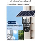 economico Videocamere di sorveglianza per esterni-telecamera solare a doppio schermo per esterni con pistola a sfera, telecamera domestica HD con monitoraggio wireless a 360 gradi