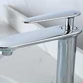 economico Rubinetti per lavandino bagno-Lavandino rubinetto del bagno - Classico Galvanizzato Esterno Una manopola Un foroBath Taps