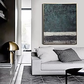abordables Peintures natures mortes-Peinture à l&#039;huile abstraite noire faite à la main sur toile, grand couteau à palette texturé abstrait peint à la main, peinture à l&#039;huile boho, art mural personnalisé, œuvre minimaliste contemporaine
