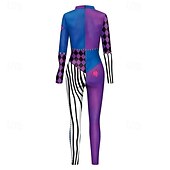 olcso Halloween-Harley Quinn Dzsókerkártya Bohóc Halloween Jelmez Öngyilkos csapat Joker: Folie à Deux Farsangi jelmez Szerepjáték Gyermek Felnőttek Női Álarcos mulatság Parti Egyszerű Halloween jelmezek Kiöltözik