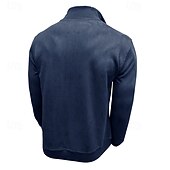cheap Basic Sweatshirts-Men's Sweatshirt Quarter Zip Sweatshirt Black Army Green Royal Blue Brown Khaki Half Zip Plain Half Zip Sports &amp; Outdoor Daily Holiday Polyester Streetwear Basic Casual Fall &amp; Winter Clothing Apparel