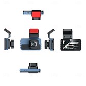 abordables DVR pour voiture-Caméra de tableau de bord IPS 3 pouces avec surveillance HD 1080p, grand angle CMOS, avec vision nocturne WiFi, capteur G, sans enregistreur de voiture
