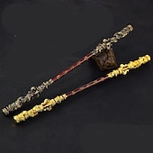 levne Sochy-wukong figurka ze slitiny zinku - opičí král velký mudrc rovná se nebe zlatá palice 30cm kovová hůl ruyi jingu bang - hra sběratelský model