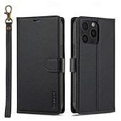 お買い得  iPhone用ケース-電話 ケース 用途 iPhone 16 Pro Max プラス iPhone 15 プロマックスプラス iPhone 14 13 12 11 Pro Max Plus バックカバー ウォレットカードケース スタンド付き 取り外し可 リストストラップ付き レトロ風 TPU PUレザー