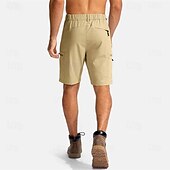 Недорогие Низ-Муж. Спортивные шорты Шорты-карго Уличные шорты Шорты для туризма и прогулок Эластичная талия Карман на молнии Полотняное плетение Дышащий Быстровысыхающий Короткие