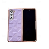 Недорогие Чехлы для Samsung-телефон Кейс для Назначение SSamsung Galaxy Z Fold 5 Z Fold 4 Z Fold 3 Кейс на заднюю панель Защита от удара броня Покрытие ПК Кожа PU