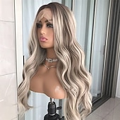 economico Parrucche lace front capelli veri-capelli umani remy 13x6 pizzo frontale 13x4 pizzo frontale 4x4 parrucca frontale in pizzo parte centrale parte libera capelli brasiliani lisci biondi parrucca bionda densità 180% con baby hair