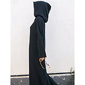 levne Pláště a pláštěnky-Punk a gotika Steampunk Mikina s kapucí Ren Faire Pevná barva Dámské Keltské Viking Fantazie předvečer Všech svatých Karneval Plesová maškaráda Výkon Párty Dospělé Šaty