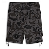 cheap Outdoor-Men&#039;s Cargo Shorts Baggy Shorts Multi Pocket 6 Pocket Camouflage Breathable Knee Length Sports Outdoor Streetwear Casual Black Blue