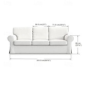 baratos Cobertura de Sofa-Capa de Sofá 3 Lugares Capa de Sofá Ektorp com 3 Capas de Almofadas e 3 Capas de Encosto Slipcover Washable Cor Bordô Ektorp Protetor de Móveis