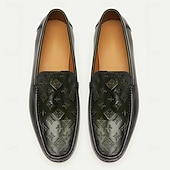 economico Mocassini in pelle premium-Per uomo Mocassini e Slip-Ons Mocassini Classici Di pelle Pelle Traspirante Comodo Antiscivolo Mocassino Nero Verde Autunno Inverno