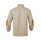 economico Felpe di base-Per uomo Felpa Nero Giallo Cachi Grigio scuro Colletto Mao Color Block Jacquard Collage Sportivo Giornaliero Per eventi Strutturato Streetwear Essenziale Informale Autunno inverno Abbigliamento Felpe