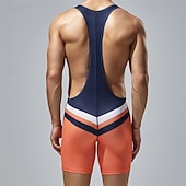 levne Pánské šortky, punčocháče a kalhoty-Pánské Wrestling Suit Kombinéza pro tvarování postavy Stahovací spodní prádlo Prodyšné Rychleschnoucí High Stretch Léto Jaro Polyester Venkovní Chůze Běhání Oranžová Zelená