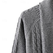 economico maglione pullover da uomo-Per uomo Pullover Maglione Maglione lavorato a maglia A coste Maglia Standard Lavorato a maglia Liscio Girocollo Di tendenza Essenziale Da tutti i giorni Appuntamento Abbigliamento Autunno inverno