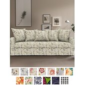 baratos Cobertura de Sofa-Capa de Sofá Floral 100% Algodão com Almofada de Algodão