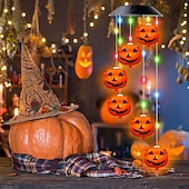 economico Illuminazione di Props di Halloween-1 pc 3 W Luci e lanterne di percorso Ad energia solare Creativo Multicolore 3.7 V 6 Perline LED